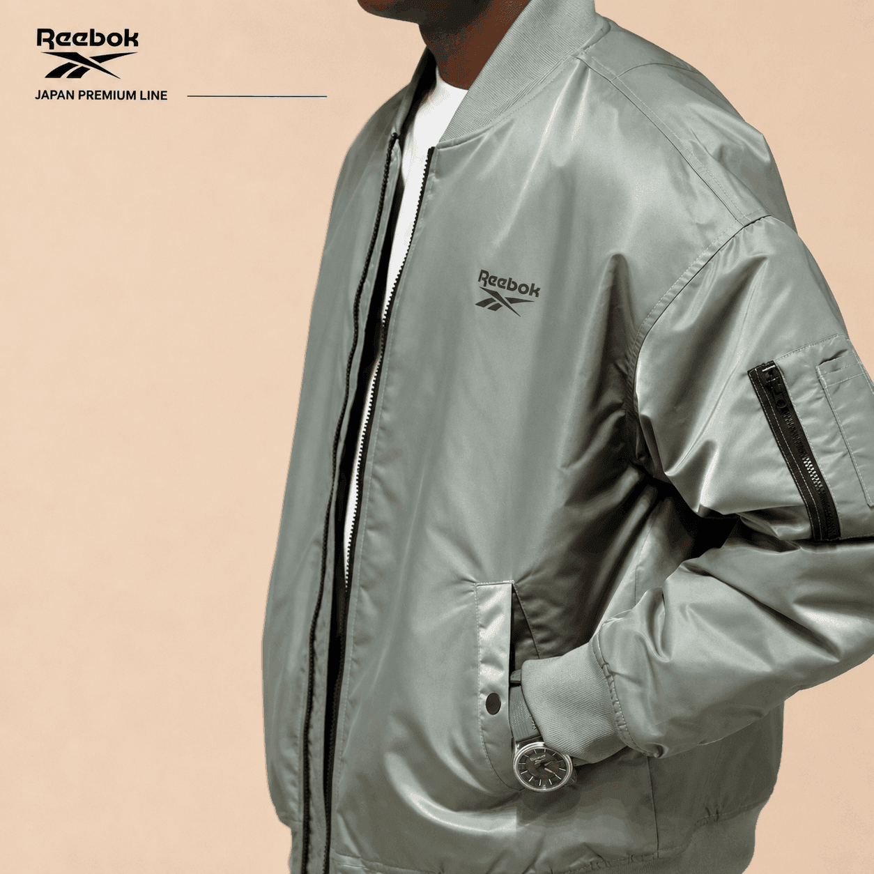 ژاکت مردانه ریباک مدل Reebok American Retro Woven Baseball Jacket 200143 — تصویر ۳
