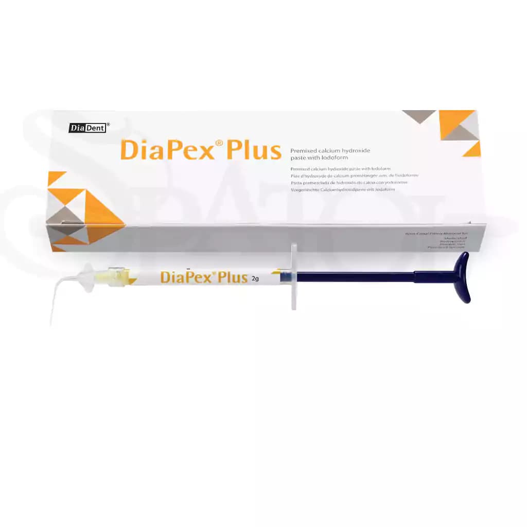 خمیر کلسیم هیدروکساید+یودوفرم DIAPEX PLUS 2gr برند دیادنت diadent — تصویر ۲