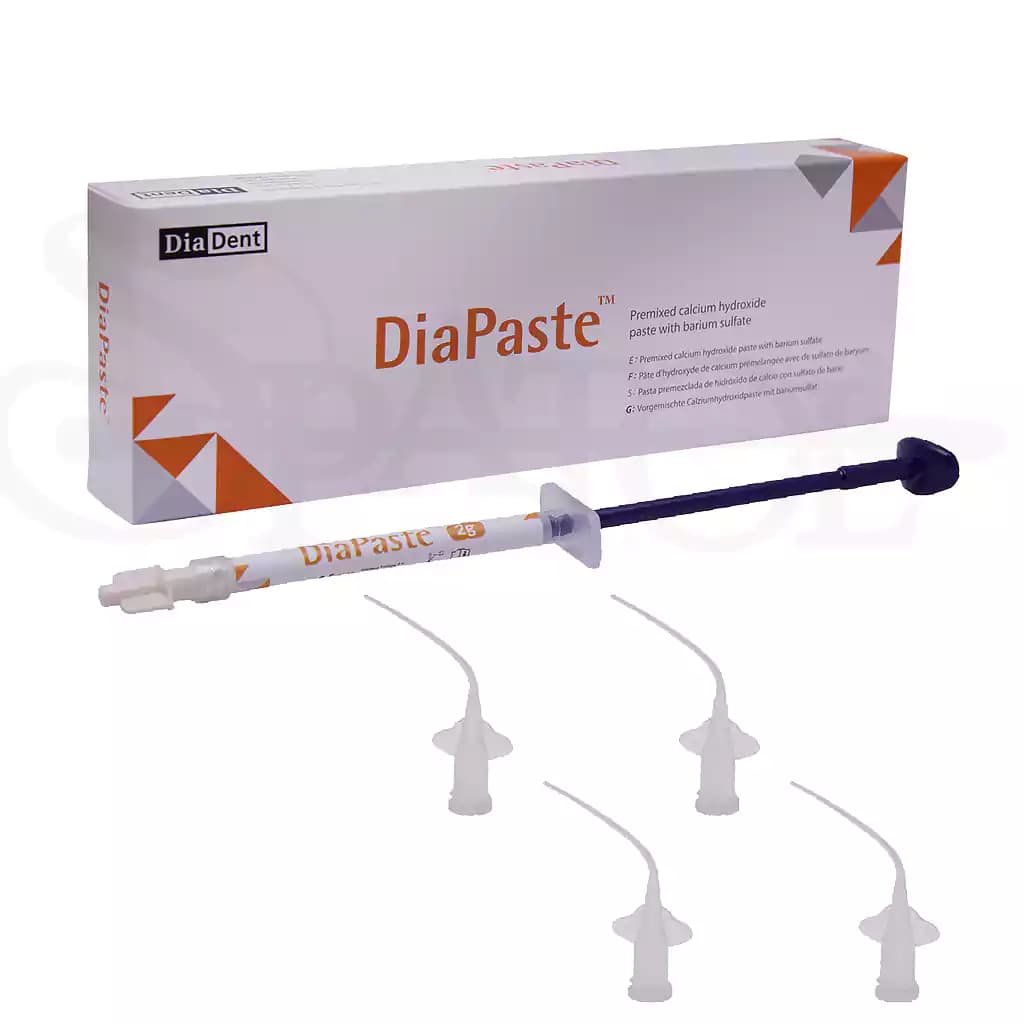 خمیر کلسیم هیدروکساید+باریم سولفات DIAPASTE 2gr برند دیادنت diadent — تصویر ۴