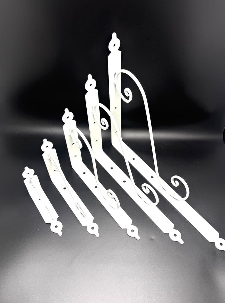 گونیا طبقه وطاقچه فرفورژه سفید سایز 1 — تصویر ۶