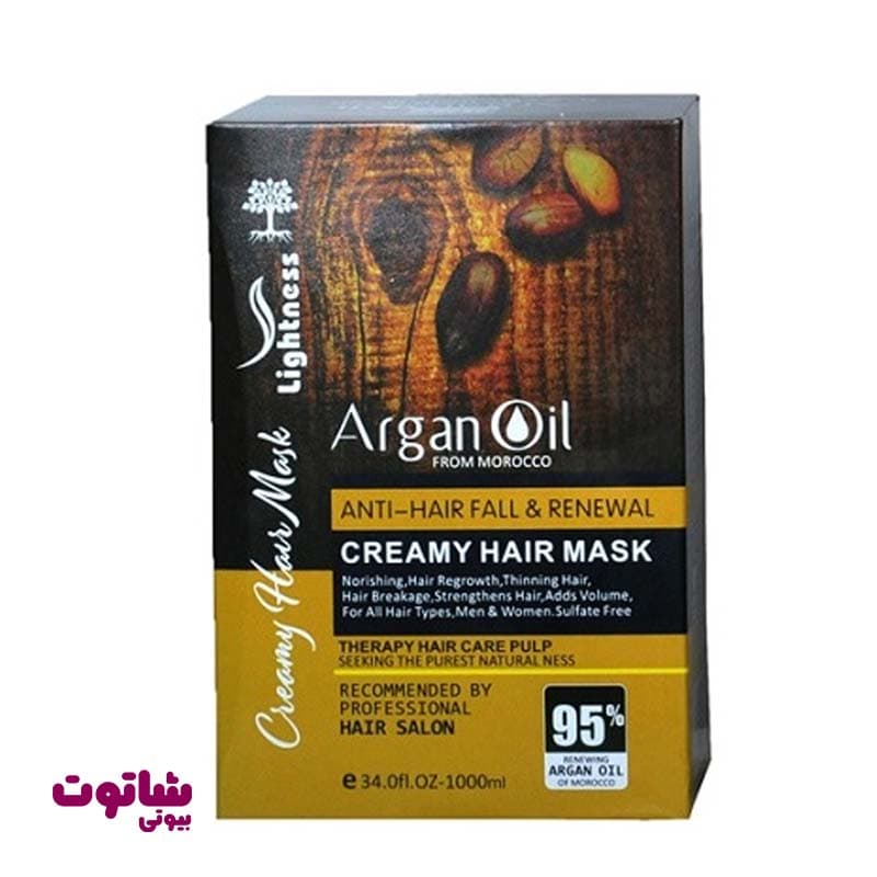 ماسک مو لایتنس مدل Argan oil حجم 1000 میلی لیتر — تصویر ۲