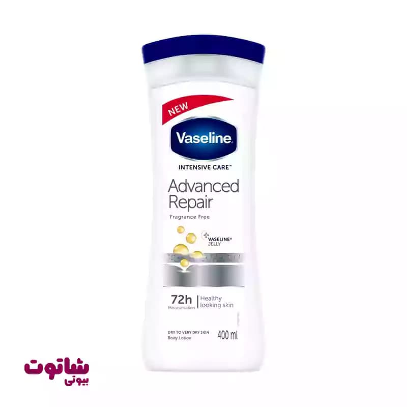 لوسیون و آبرسان بدن وازلین مدل advanced repair حجم 400 میل — تصویر ۳