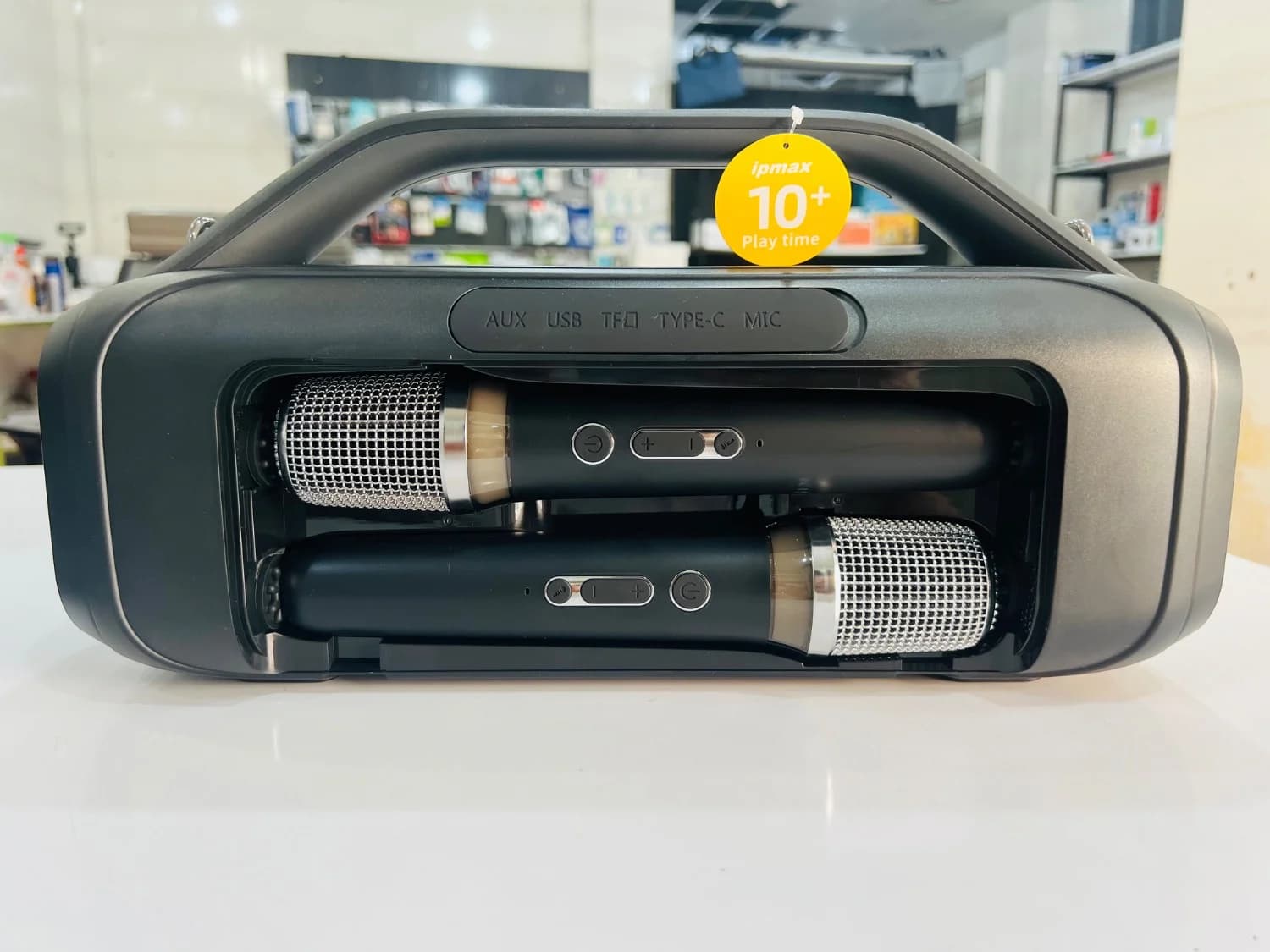 اسپیکر جدید بلوتوثی قابل‌حمل IPMAX مدل SK08 به همراه ۲ میکروفون — تصویر ۷
