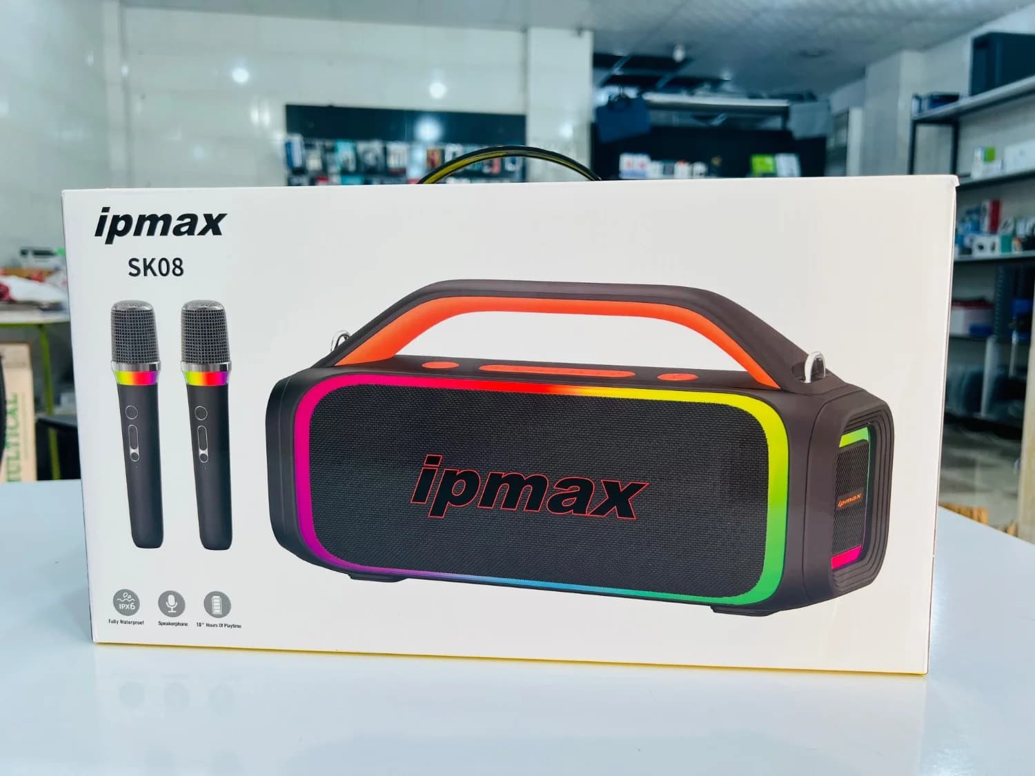 اسپیکر جدید بلوتوثی قابل‌حمل IPMAX مدل SK08 به همراه ۲ میکروفون