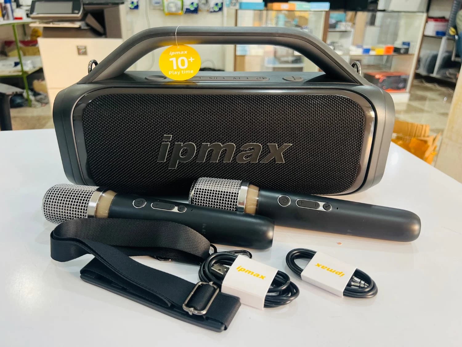 اسپیکر جدید بلوتوثی قابل‌حمل IPMAX مدل SK08 به همراه ۲ میکروفون — تصویر ۵