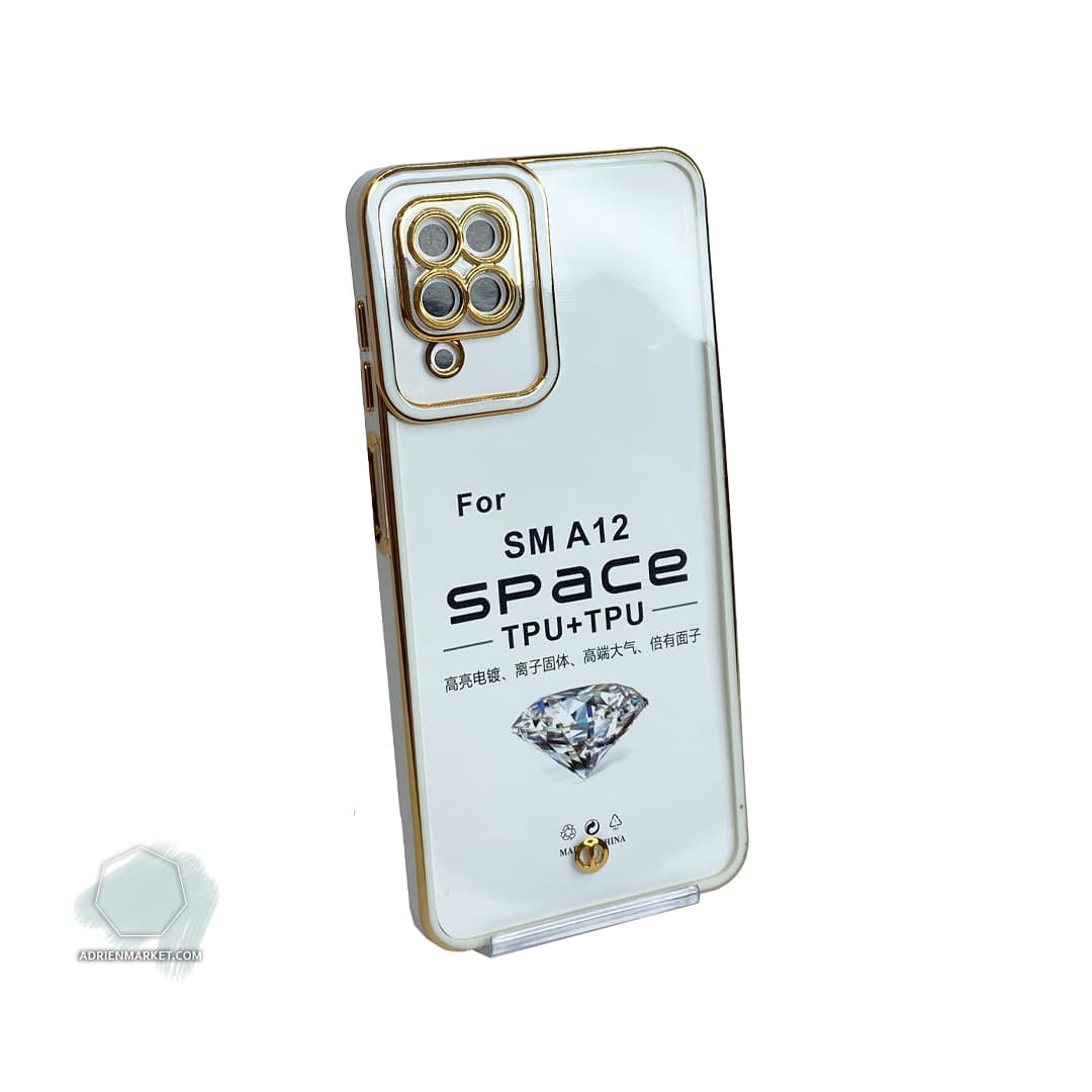 قاب گوشی سامسونگ Galaxy A12 مدل Space TPU دور طلایی — تصویر ۵