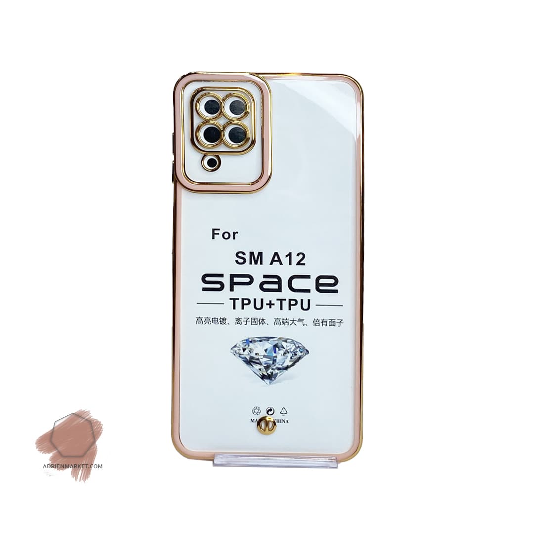 قاب گوشی سامسونگ Galaxy A12 مدل Space TPU دور طلایی — تصویر ۴