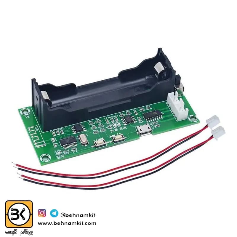 ماژول آمپلی فایر بلوتوثی جاباتری دار و MP3 PLAYER — تصویر ۴