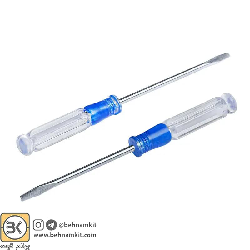 پیچ گوشتی دوسو کوچک شیشه ای 13cm — تصویر ۲