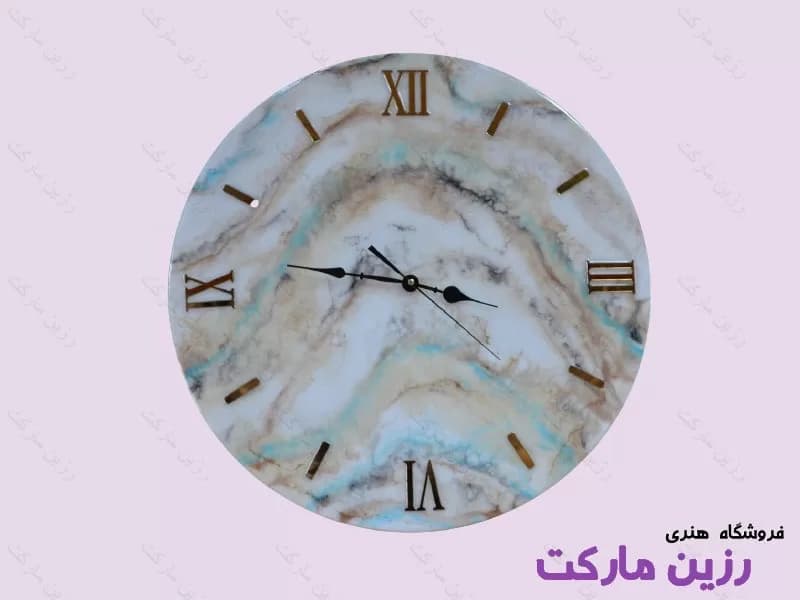 ساعت رزینی طرح سنگ مرمر کدC111 (RM)