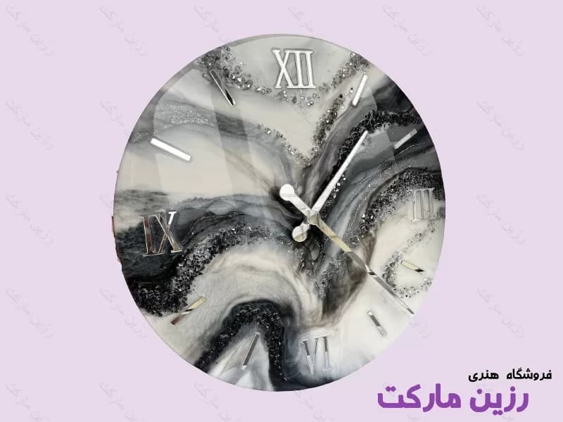 ساعت رزینی طرح سنگ مرمر کد C124 (RM)