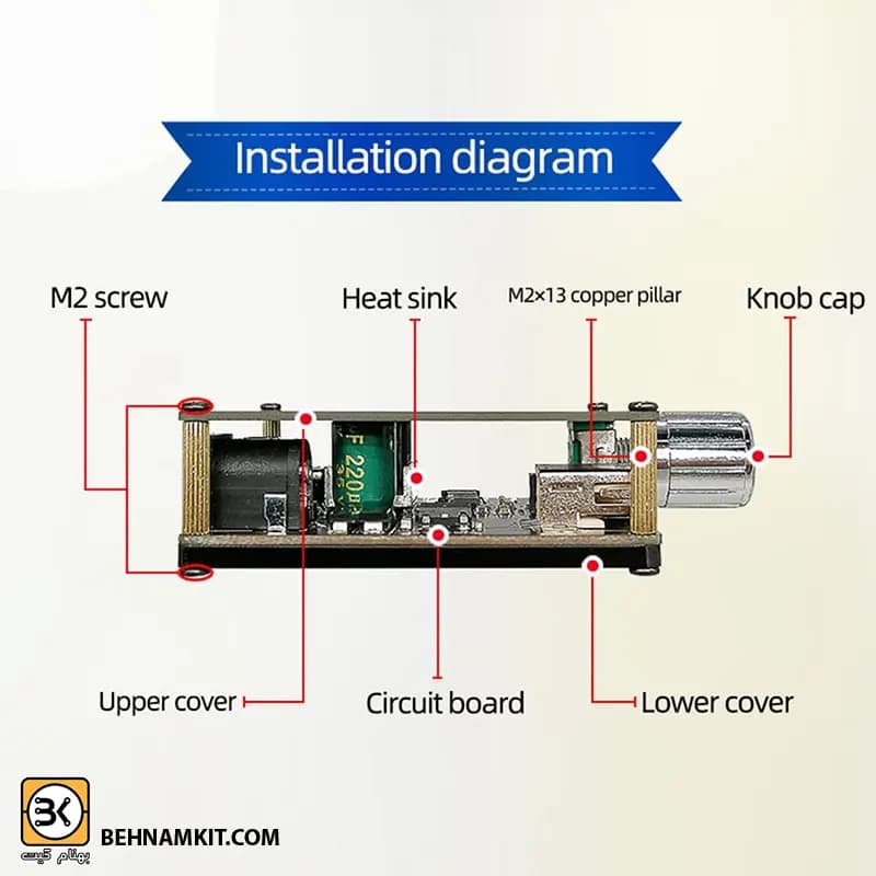 ماژول آمپلی فایر با بلوتوث YS-C50L 2*50W — تصویر ۸