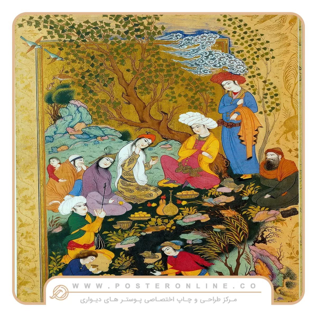 پوستر دیواری نقاشی کلاسیک طرح مینیاتوری کد cla-0003 — تصویر ۴