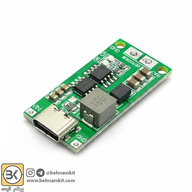 شارژر USB TYPE-C باتری های لیتیومی 3 سل