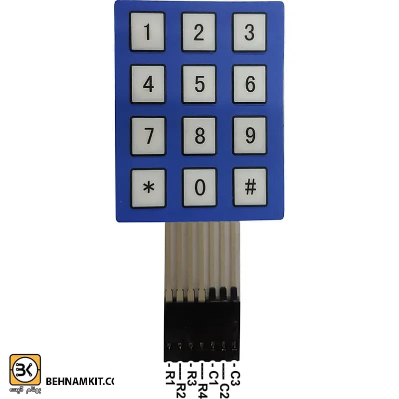 کی برد 4×3 برچسبی / کوچک / ابی — تصویر ۲