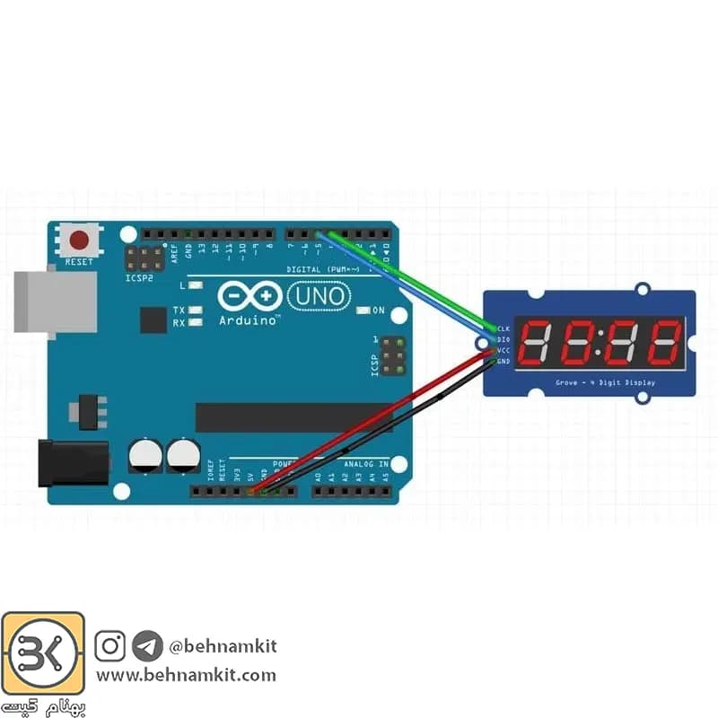ماژول سون سگمنت 4 رقمی با درایور TM1637 — تصویر ۸