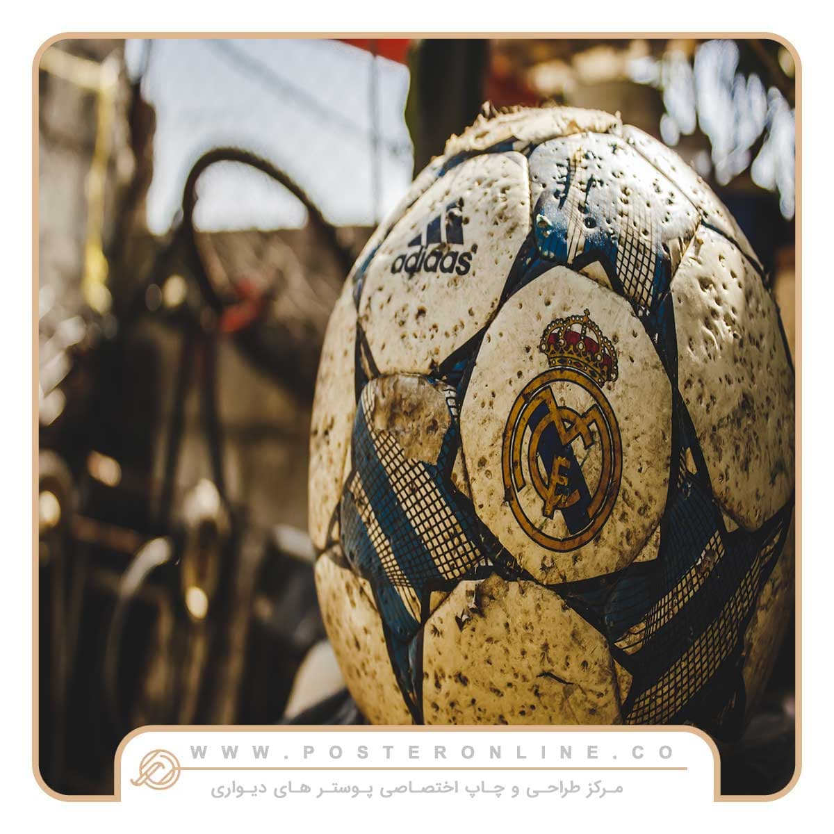 پوستر دیواری توپ فوتبال رئال مادرید کد sh-0308 — تصویر ۴