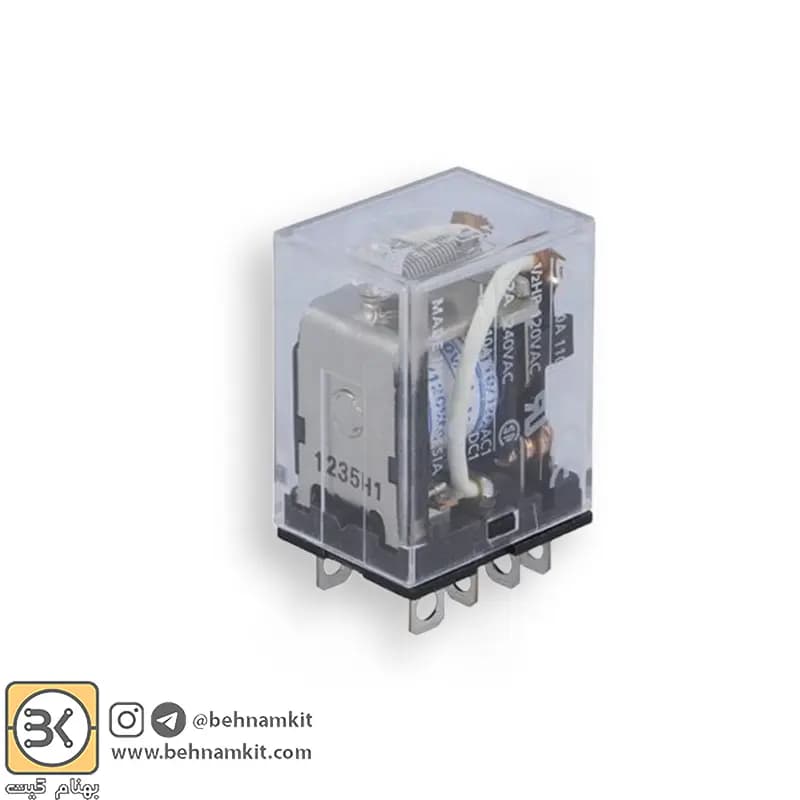 رله امرون 220 ولت 10 آمپر 8 پايه Omron LY2N-J 220VAC