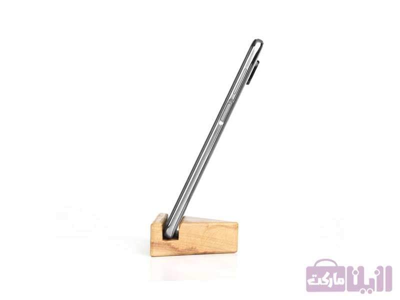 هولدر چوبی موبایل (پایه نگه دارنده موبایل) چوبی مدل مکینتا — تصویر ۲