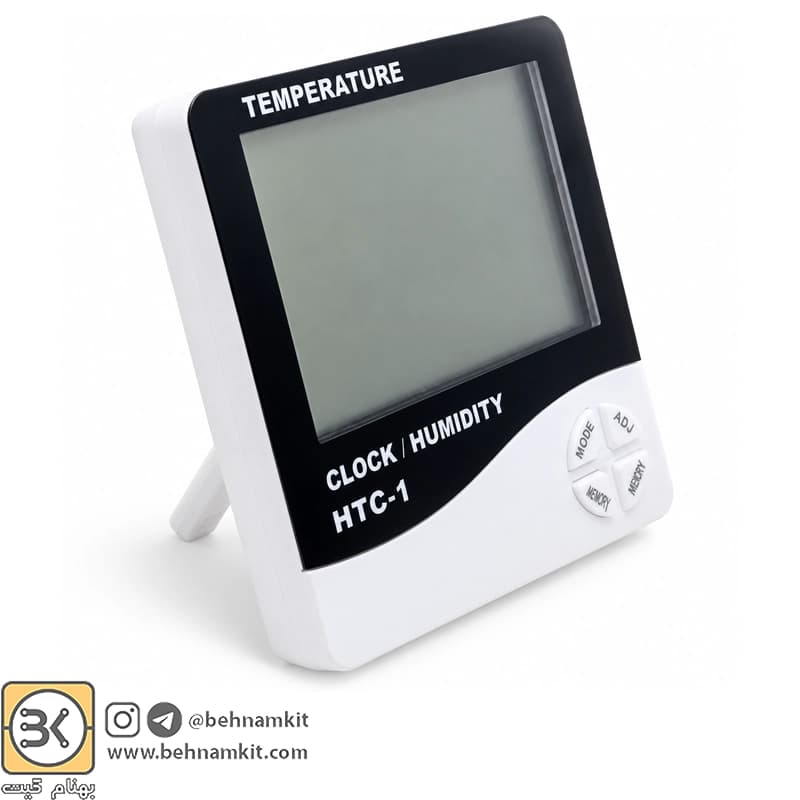 دماسنج، رطوبت سنج و ساعت دیجیتال HTC-1 — تصویر ۴