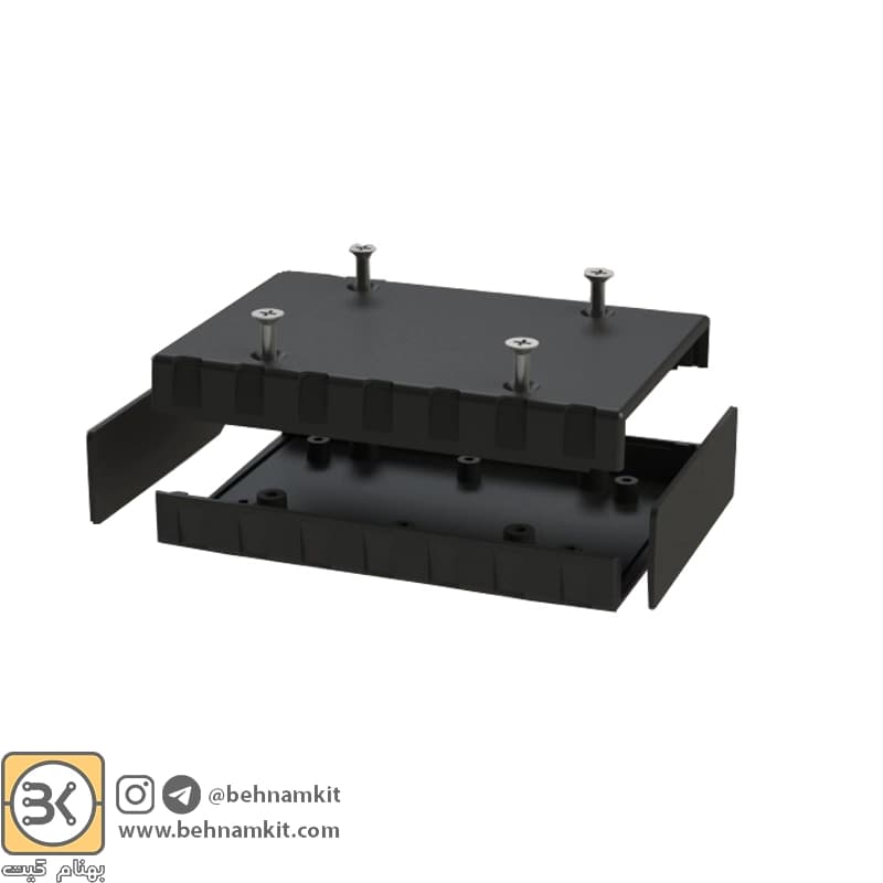 جعبه چهارتکه 7.7 × 11 ارتفاع 2.5 مشکی — تصویر ۲