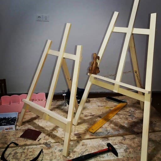 سه پایه بوم نقاشی سایز بوم A3،جنس چوب نراد روسی 1 در 3 سانتی متر