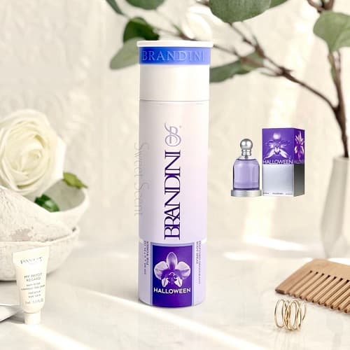 اسپری بدن ضد تعریق برندینی رایحه ادکلن زنانه هالووین بنفش | Brandini Halloween women Body Spray حجم 200 میل
