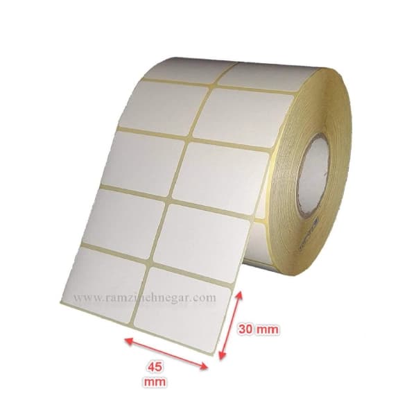 لیبل کاغذی 45×30 میلیمتر دو ردیف 4000 تایی - اداری 360 — تصویر ۳