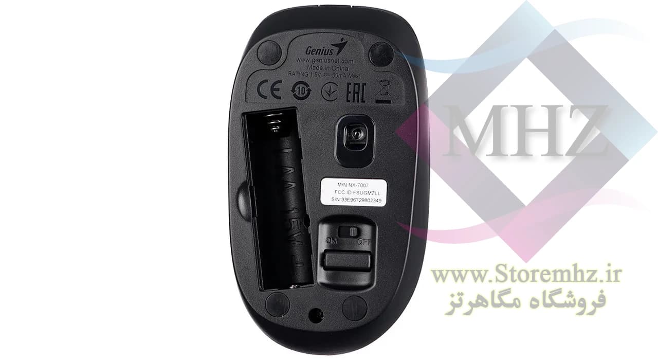 ماوس بی سیم جنیوس مدل NX-7007 مشکی — تصویر ۷