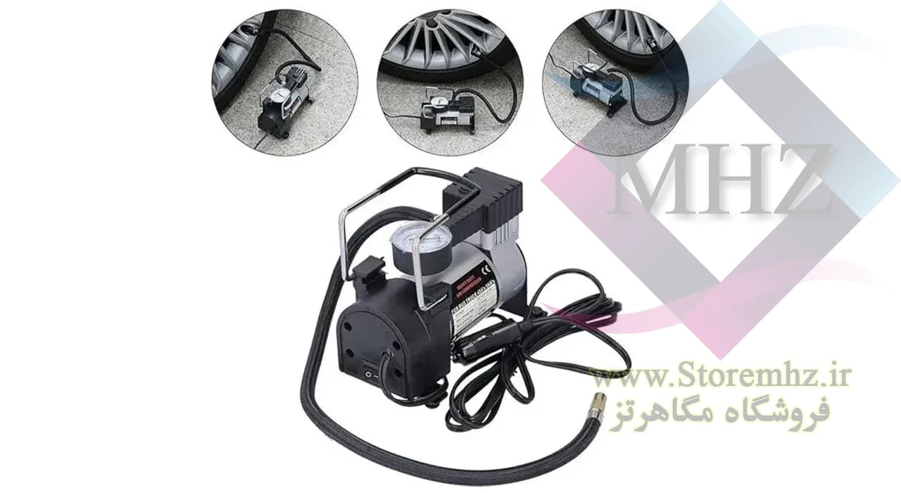 پمپ باد فندکی (کمپرسور هوای سنگین) مدل Heavy Duty Air Compressor – DC12 — تصویر ۶