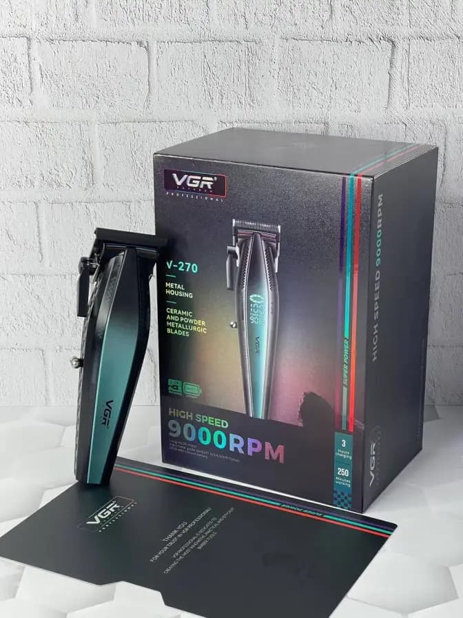 ماشین اصلاح حجم زن وی جی ار مدل VGR V-270 اصل اورجینال رنگ زرد آبی موجود — تصویر ۷