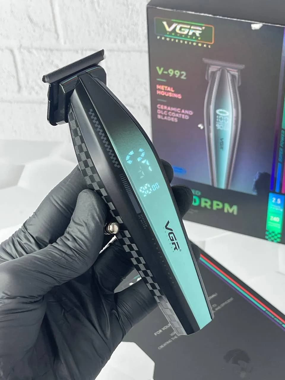 خط زن حرفه ای وی جی آر مدل V-992 رنگ طلایی و آبی موجود — تصویر ۱۰