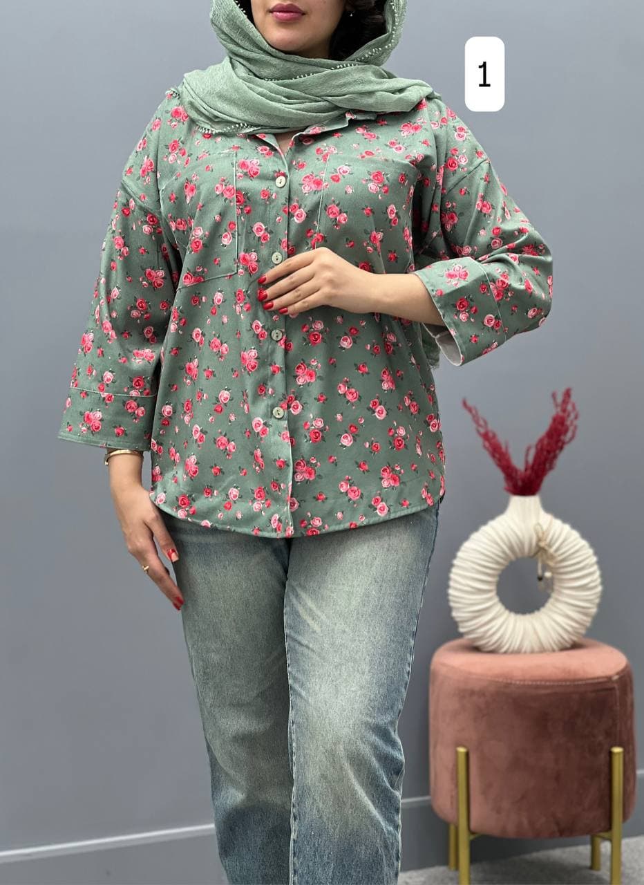 شومیز مانتویی کد 6980
