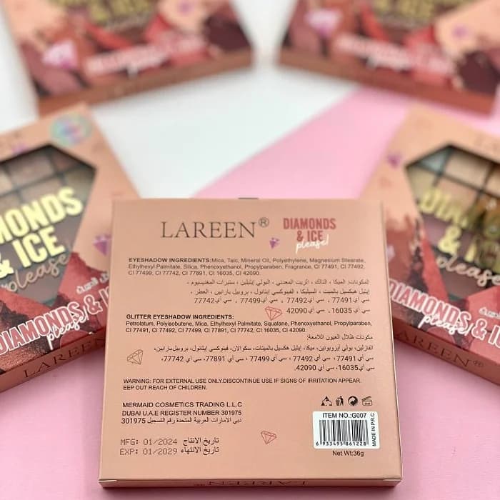 پالت سایه ۲۵ رنگ سایز بزرگ اورجینال Lareen G007 — تصویر ۵