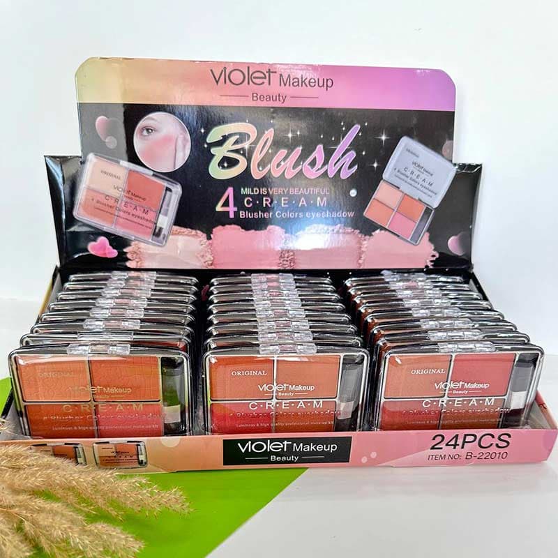 پالت رژ گونه ‌جامد ۴ رنگ ویولت Violet — تصویر ۳