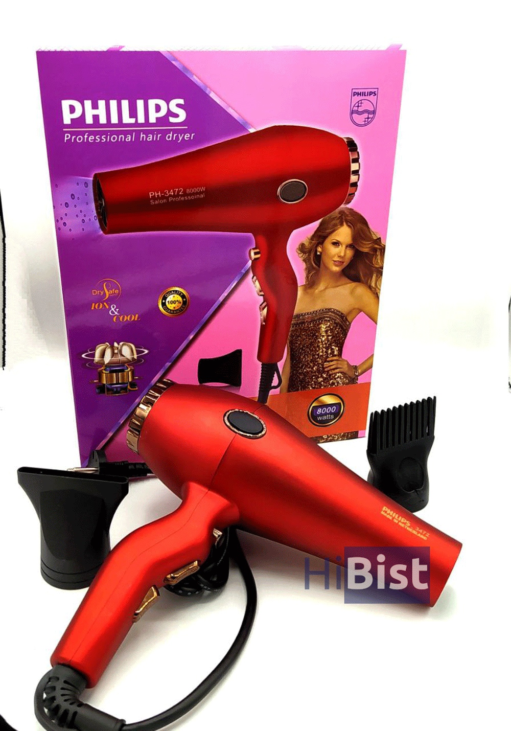 سشوار حرفه ای فیلیپس مدل PH-3472 — تصویر ۲