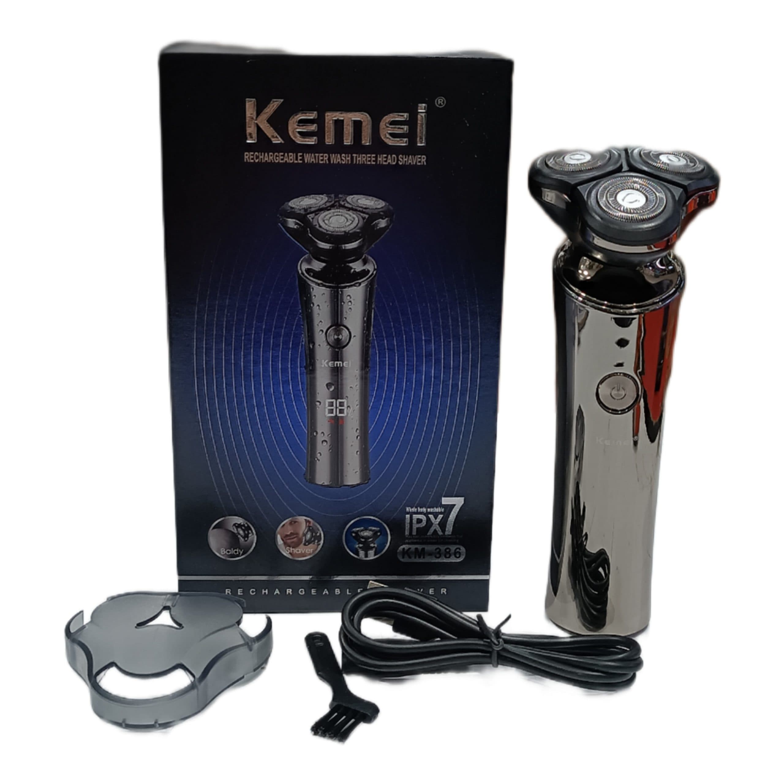 سه تیغ شارژی کیمی Kemei | مدل KM-386 — تصویر ۴