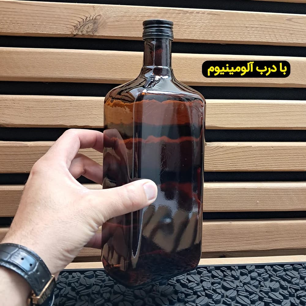 بطری کتابی | 1 لیتری | درب پیچی | قهوه ای | 14 عددی — تصویر ۸