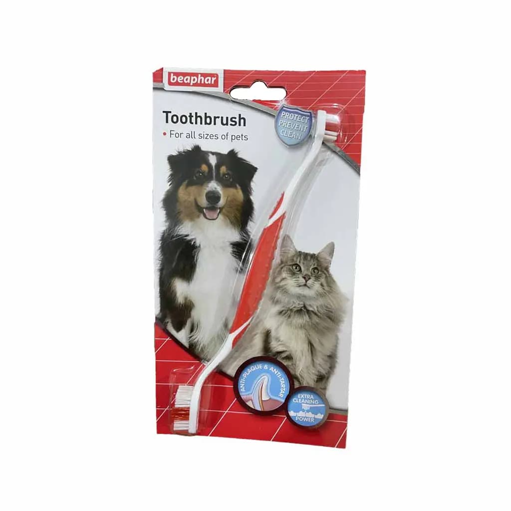 مسواک دوطرفه سگ و گربه بیفار (Beaphar Dog and Cat Toothbrush) — تصویر ۲