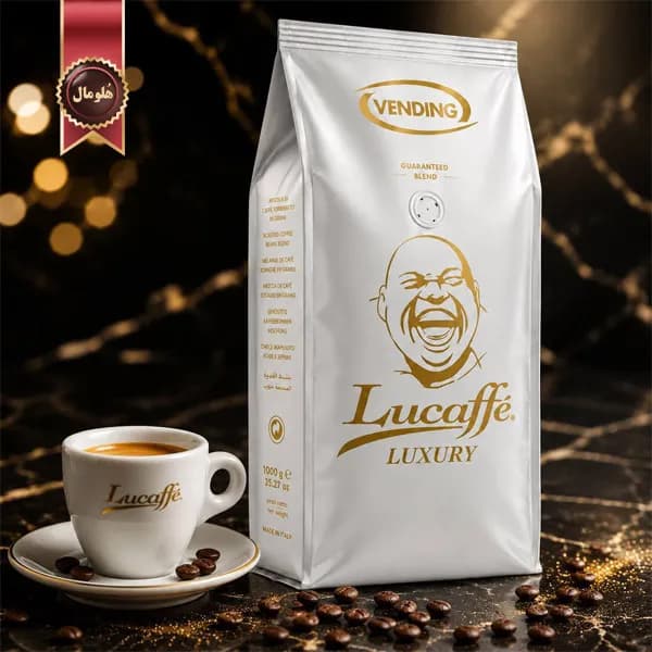 6 بسته دانه قهوه لوکافه Lucaffe مدل وندینگ لاکچری Vending Luxury وزن یک کیلویی (اورجینال) — تصویر ۴