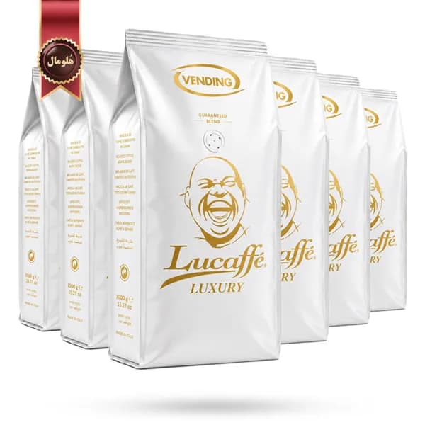 6 بسته دانه قهوه لوکافه Lucaffe مدل وندینگ لاکچری Vending Luxury وزن یک کیلویی (اورجینال)