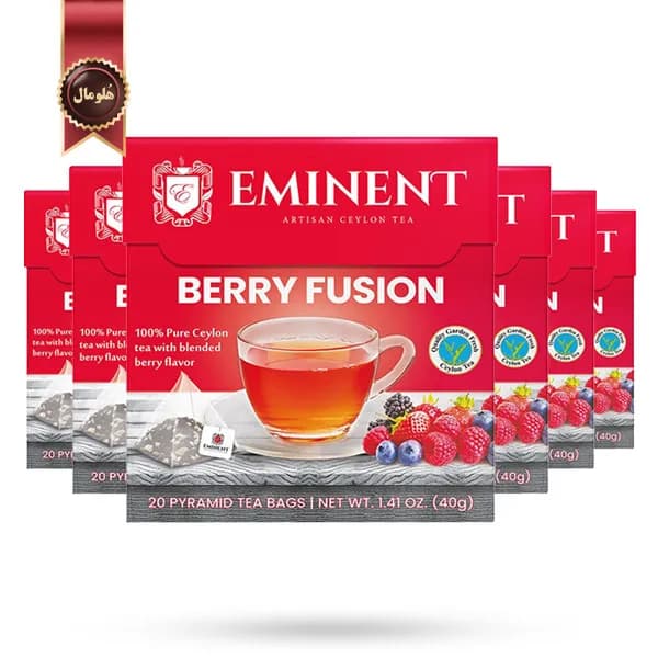 6 بسته چای کیسه ای هرمی امیننت Eminent مدل انواع توت Berry fusion پک 20 تایی (اورجینال)