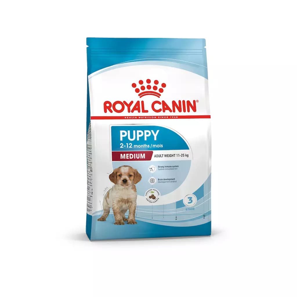 غذای خشک سگ رویال کنین مدل مدیوم پاپی Medium Puppy وزن 4 کیلوگرم