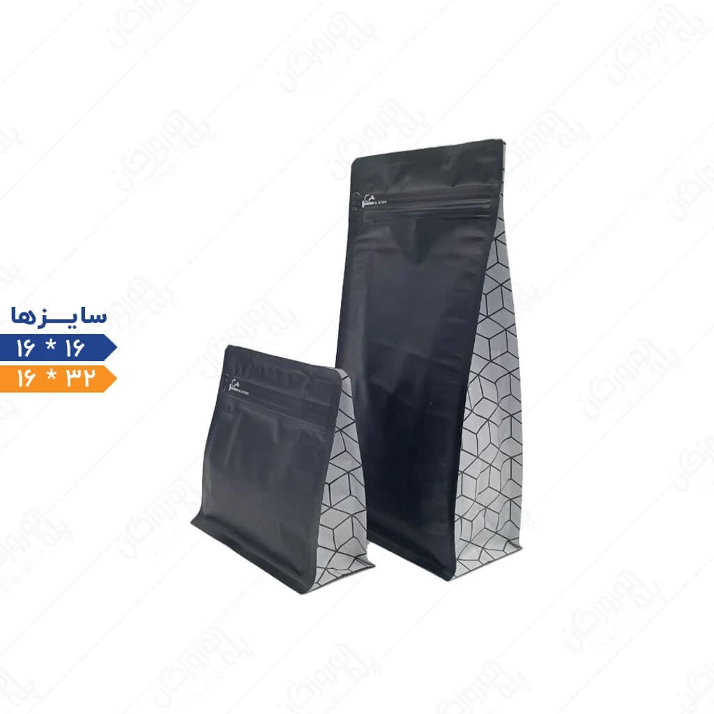 پاکت باکس پوچ مشکی مات با گاست رگباری