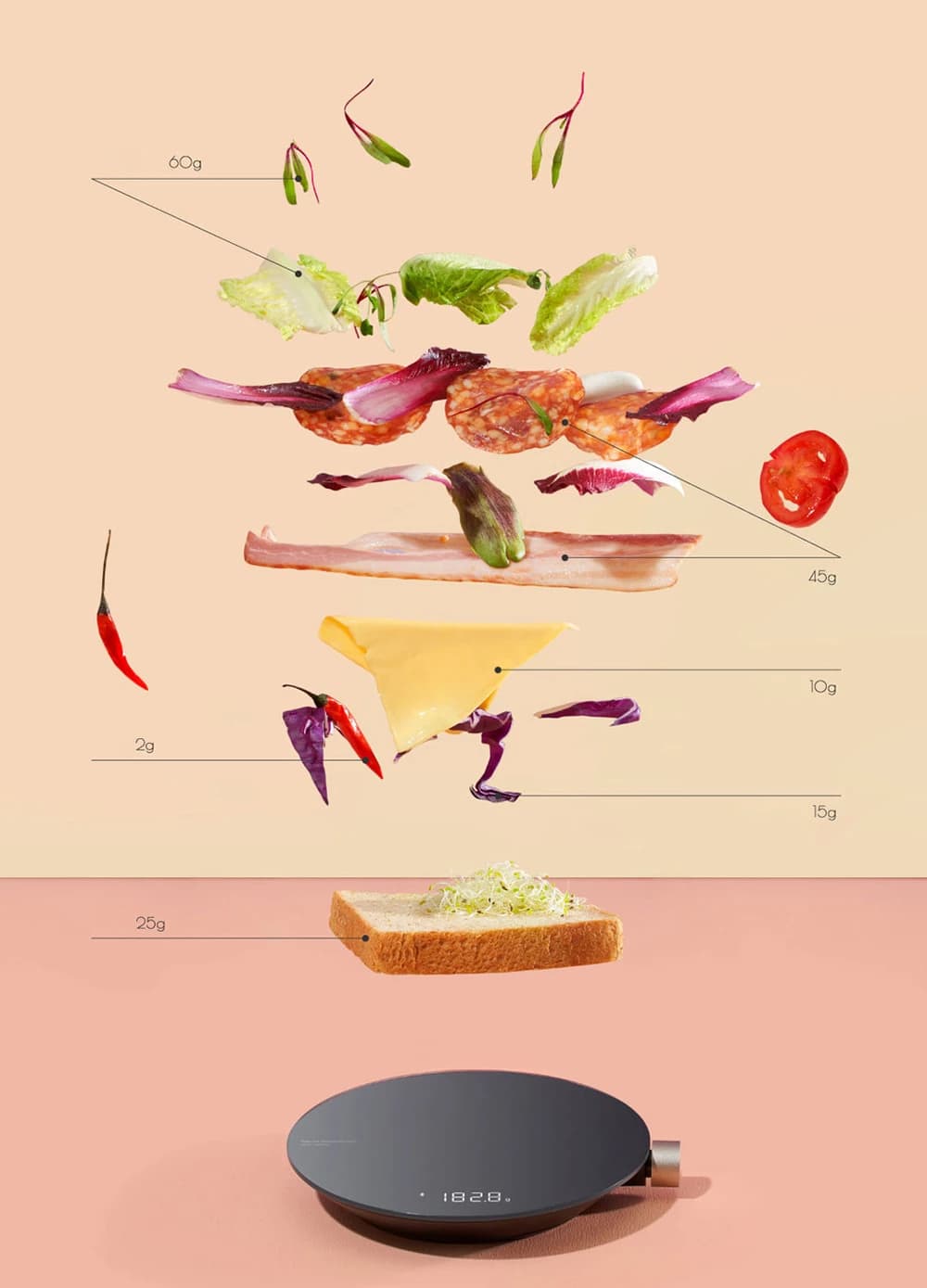 ترازو آشپزخانه شیائومی مدل HOTO Smart Kitchen Scale QWCFC001 — تصویر ۶