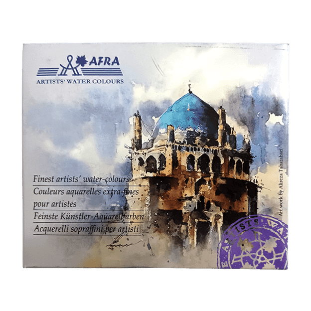 آبرنگ 12 رنگ حرفه ای افرا AFRA — تصویر ۴