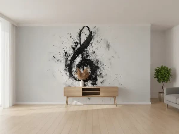 پوستر دیواری طرح آبرنگی موسیقی