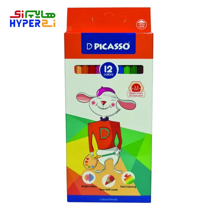 مداد رنگی 12 رنگ پیکاسو PICASSO — تصویر ۹