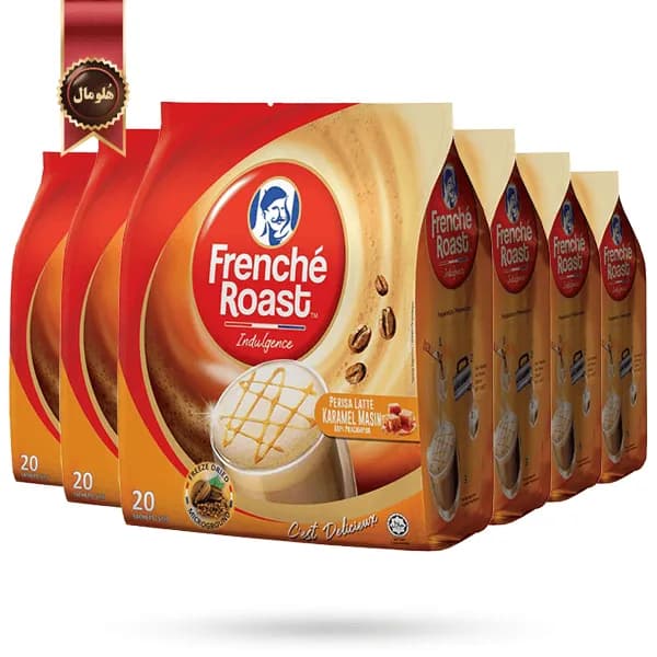 6 بسته کافی میکس فرنچ رست Frenche Roast Indulgence مدل کارامل نمکی Salted caramel پک 20 ساشه ای (اورجینال) — تصویر ۲