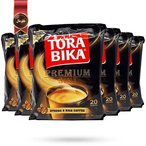 6 بسته کافی میکس تورابیکا torabika مدل پرمیوم 3 در 1 premium پک 20 ساشه ای (اورجینال) — تصویر ۲